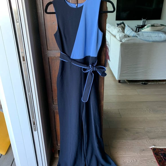 vince camuto colorblock crepe jumpsuit